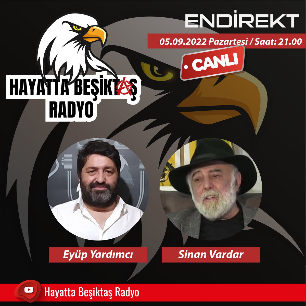 Meyupyardimci's tweet photo. 05.09.2022 Pazartesi Saat 21.00 Hayatta Beşiktaş Radyo'da Endirekt konuğum sayın Sinan Vardar ile Beşiktaş'ı değerlendireceğiz. Hayatta Beşiktaş YouTube'da buluşmak dileğiyle.. #Besiktas #TFF #Endirekt https://t.co/dCftzo9Unt