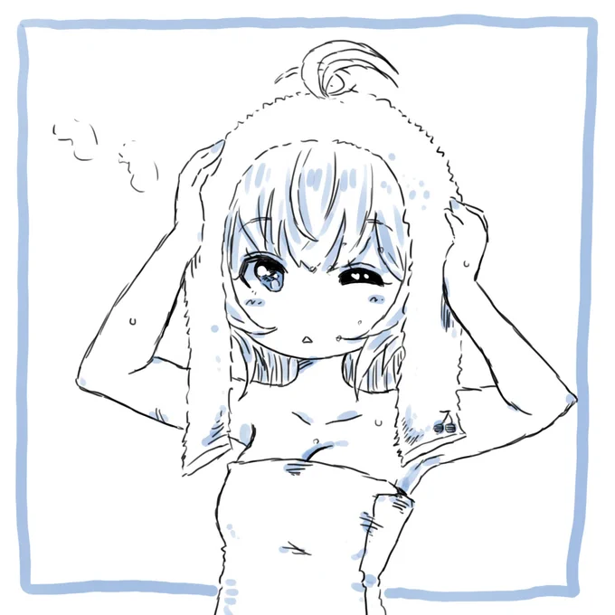 #SiroArt 
湯上り少女。 