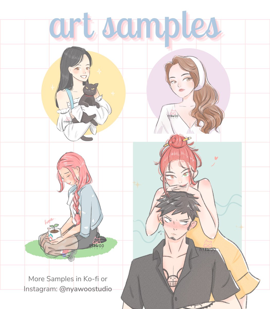 hello everyone! September commissions are now open!

I accept payment via <a href="/kofi_button/">Ko-fi</a>  and Paypal :D

click here: ko-fi.com/nyawoostudio/c…

#koficommissions #artcommission #commissionsopen