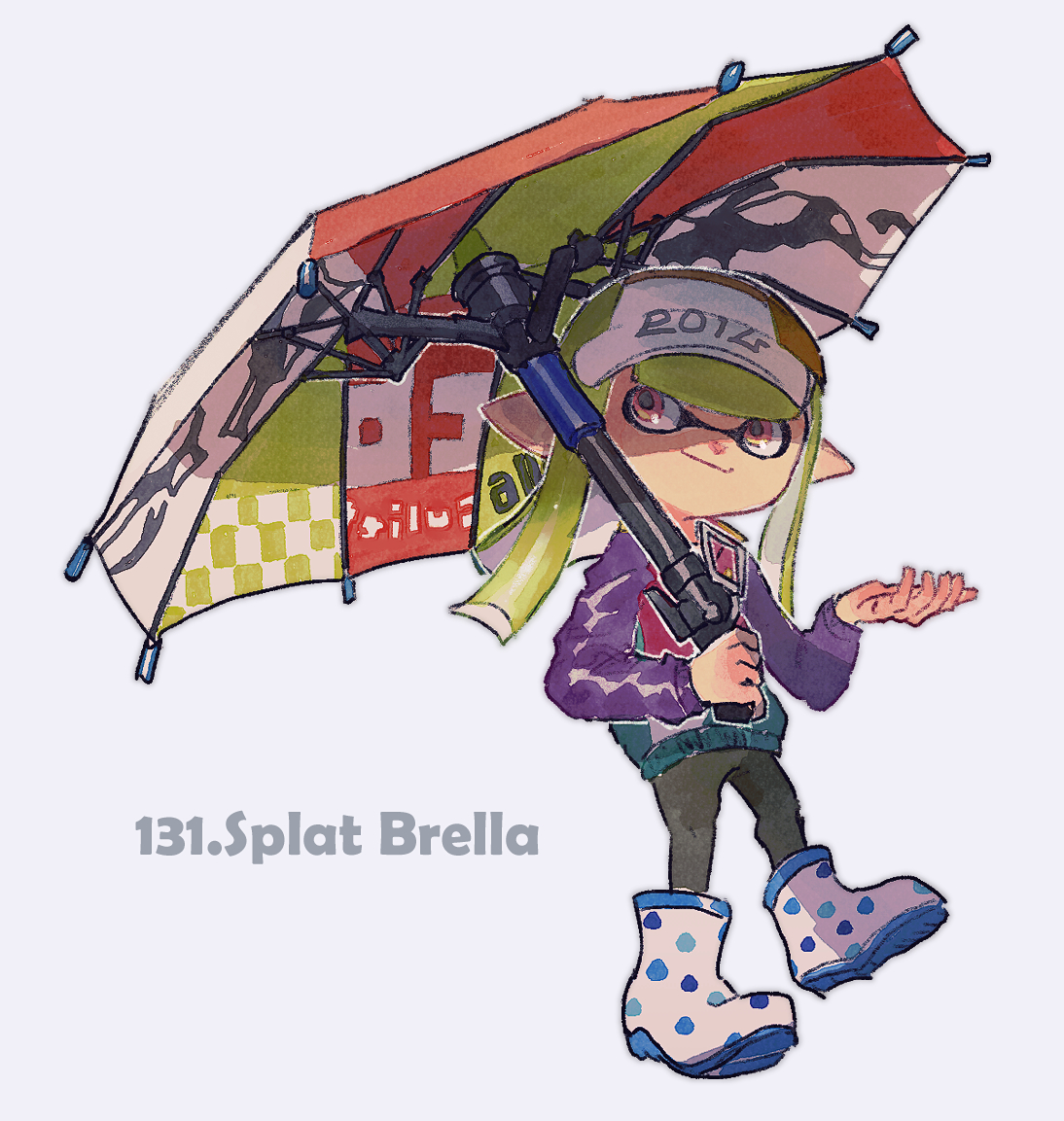 インクリング ,イカガール(スプラトゥーン) 「#139Weapons 」|め ば リ (ｶﾞﾀｶﾞﾀ)のイラスト