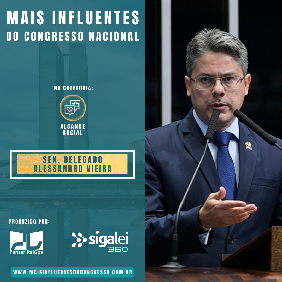 influentescn's tweet photo. O Senador @_AlessandroSE está no ranking dos mais influentes do congresso nacional ( @influentescn ), que usa inteligência de dados para ranquear os parlamentares nas categorias performance legislativa, alcance social e liderança. 

@pensarrelgov @_SigaLei https://t.co/4UTcEGraPL