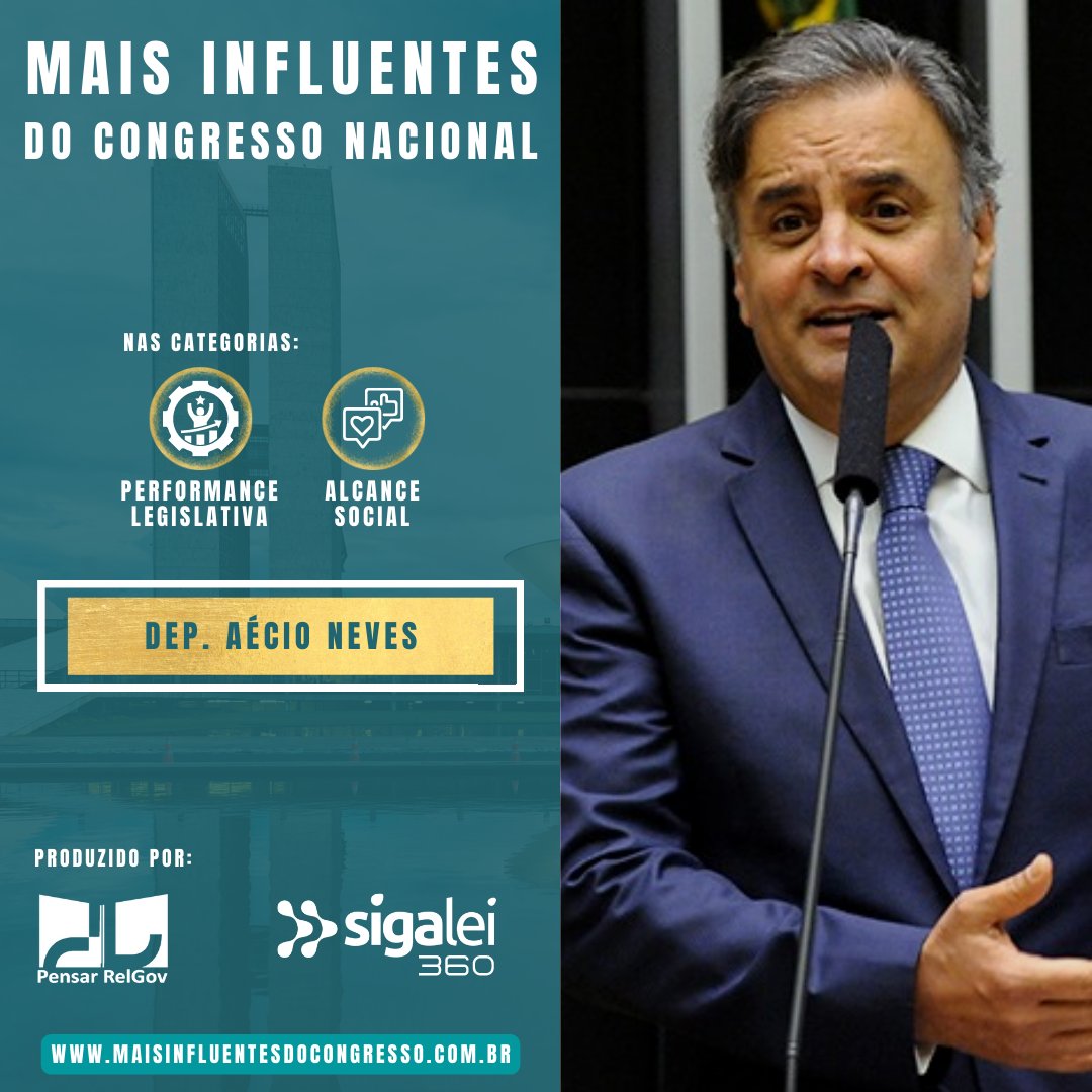 influentescn's tweet photo. O Deputado @AecioNeves está no ranking dos mais influentes do congresso nacional ( @influentescn ), que usa inteligência de dados para ranquear os parlamentares nas categorias performance legislativa, alcance social e liderança. 

@pensarrelgov @_SigaLei https://t.co/chJ2OjzE30