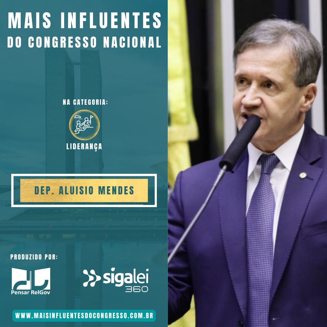 influentescn's tweet photo. O Deputado @aluisiomendesma está no ranking dos mais influentes do congresso nacional ( @influentescn ), que usa inteligência de dados para ranquear os parlamentares nas categorias performance legislativa, alcance social e liderança. 

@pensarrelgov @_SigaLei https://t.co/PI4FKxaBfu