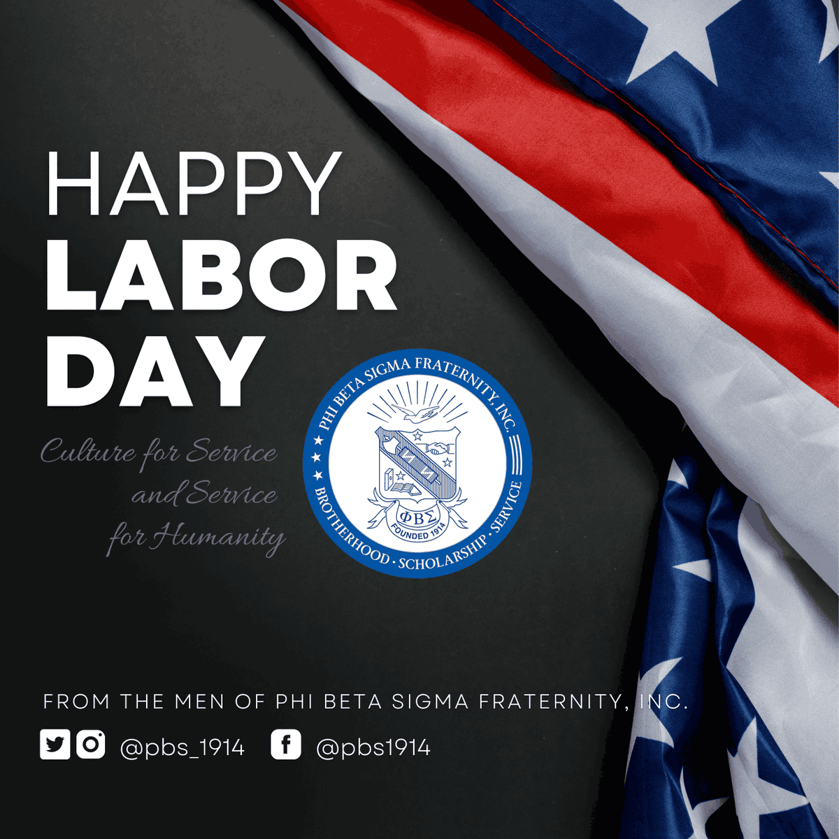 Happy Labor Day from the Men of Phi Beta Sigma Fraternity, Inc.

#LaborDay #pbs1914 #Sigma108