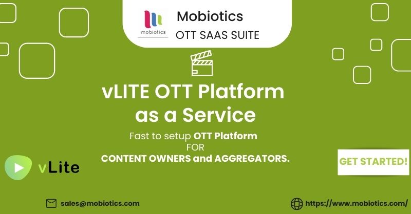 mobioticsinc's tweet photo. vLite is a fast-to-set-up OTT Platform as a service that supports Movies, TV Show/Web Series, Live Channels and Live Events for Content Owners and Aggregators.  

#OTT  #contentcreator #Aggregator #Entertainment #ottplatform #SaaS #vlite #videomarketing #growyourbusiness https://t.co/ke5rYKOT0e