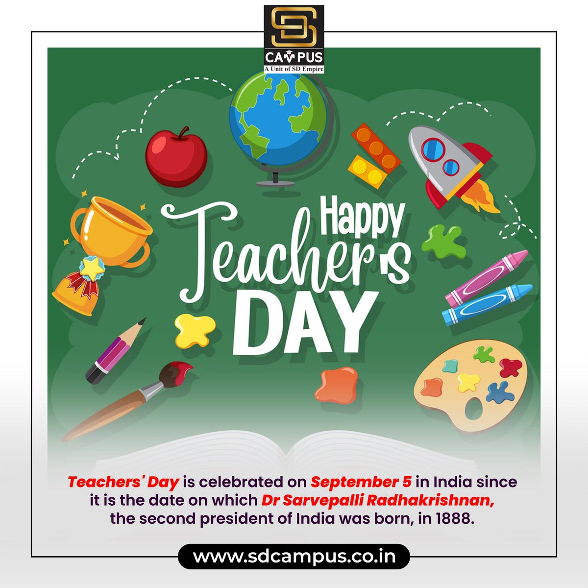 SdCampus's tweet photo. Happy teacher's day 😄
.
.
.
#sdcampus #upssc #uppolice #delhipolice #kvs #sscmts #delhipoliceheadconstable #groupdrailwayjobs #uppgt #dsssb #upconstable #teachersday https://t.co/VC6h5xm4Cl
