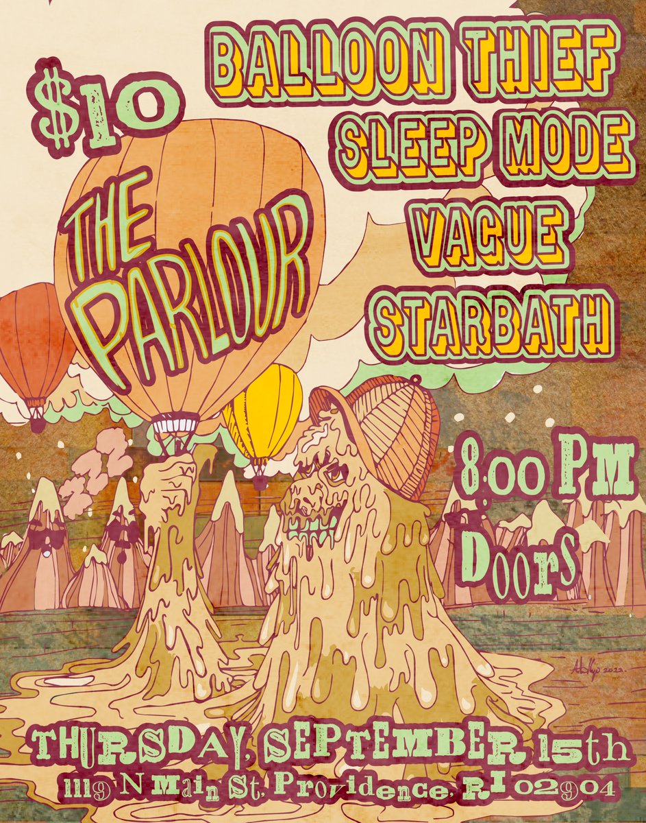 StarBathBand's tweet photo. Come check out @starbathband @vague.band @sleepmode_ri and @balloonthief____ at @parlourprovidence on Thursday, September 15th! You'll not want to miss out on the rock and roll happening that night!

https://t.co/myxgHPBtHo

#livemusic #liveperformance #providencemusic #rockmusic https://t.co/1HWhCvOT4h