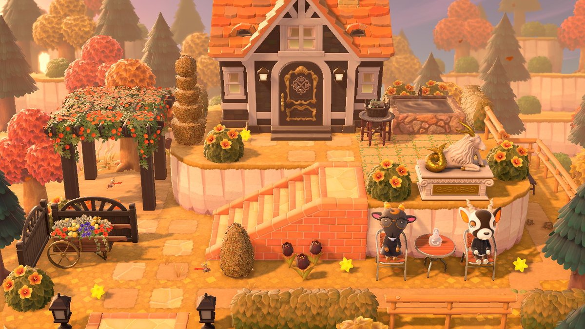 boobitsky's tweet photo. Next up on #HappyHomeParadise I added Zell as Nan's roommate, since he wanted to live in a hotel &amp; she owns one &amp; their colors match. I just added this second floor as the balcony suite/their master bedroom :-)

#acnhzell #acnhnan #acnhdesign #AnimalCrossing #ACNH #NintendoSwitch https://t.co/HOQWWf9aqK