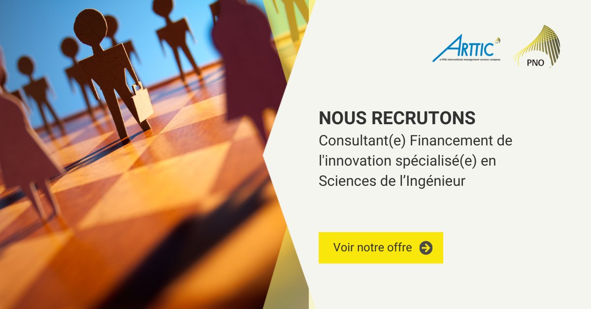 [ #Recrutement ] PNO Consultants France recrute un consultant Financement de l’innovation Sciences de l’ingénieur. Le poste est basé à Paris ou Toulouse.
Pour postuler  buff.ly/3RFitjs