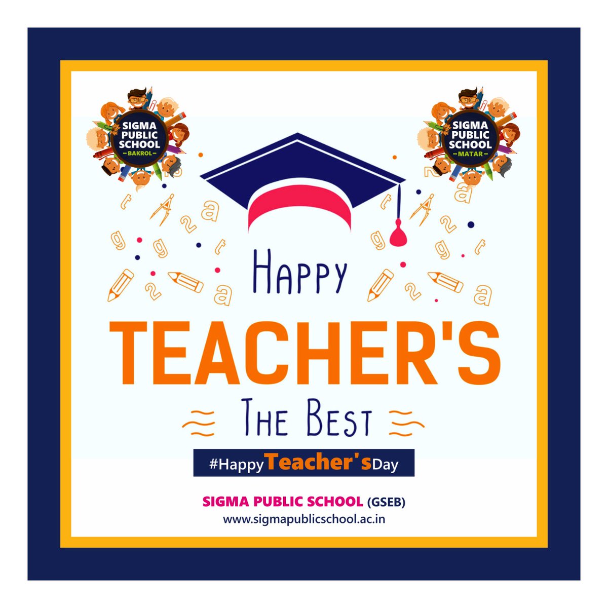PublicSigma's tweet photo. Your teacher is the one who points you in the direction of knowledge and awareness! #HappyTeachersDay #DrSarvepalliRadhakrishnan #SigmaPublicSchool #SPS #Vadodara https://t.co/ouv8mEI2fm