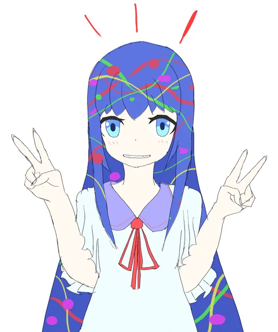 #みずふうせんくん実は今日で初めて描いて2年経つんですってよ 