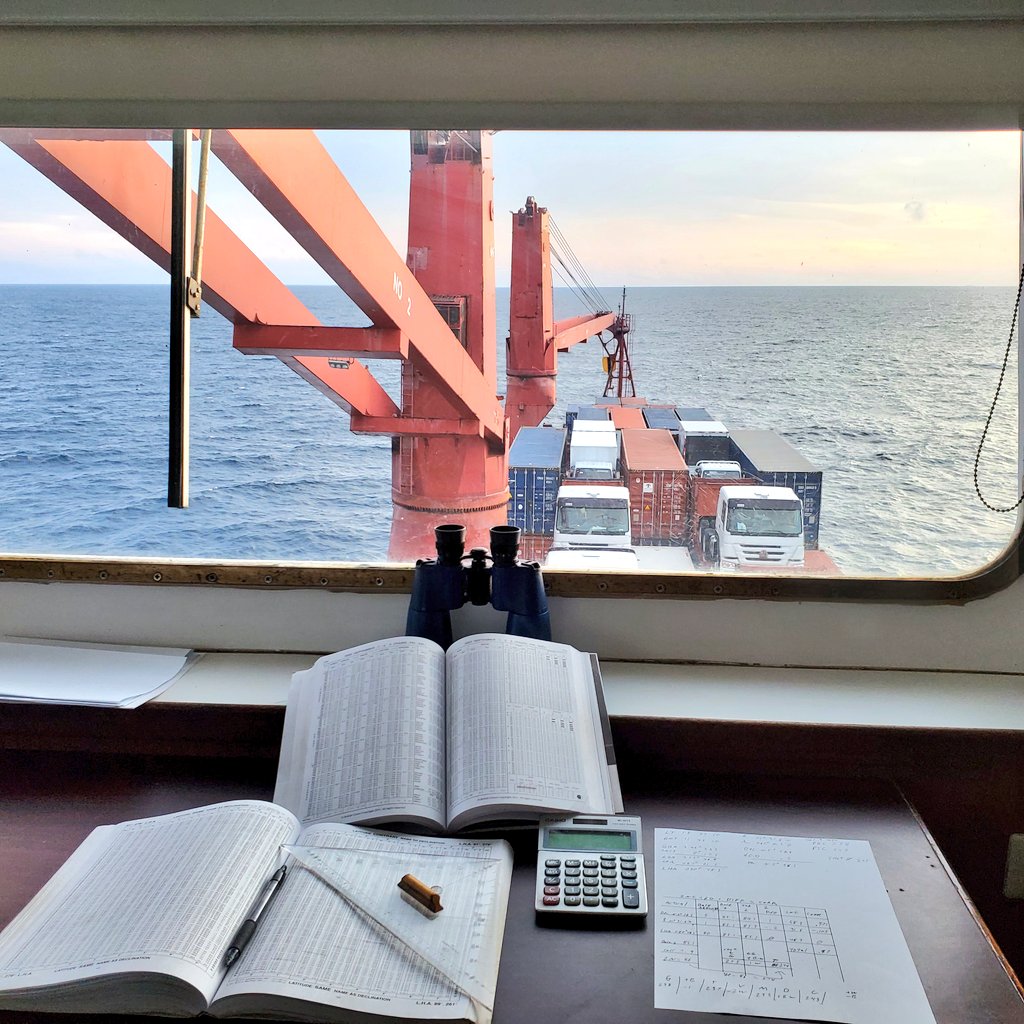 RedbeardILRCSAA's tweet image. After all that I find a gyro error of 1° W. Not bad. We shall add it to the Compass log. We don&apos;t use computer programs to find our solutions here. Think that&apos;s a lot of work...You should see star shots🤪 
(Last Pic here)

#Sailor #CelestialNavigation #3rdMate #PiratesLifeForMe