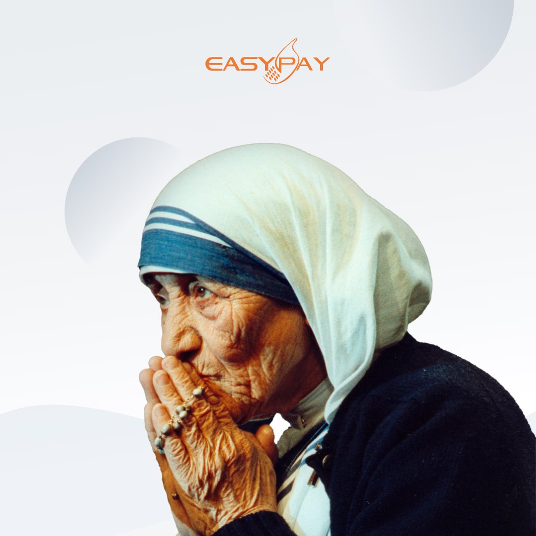 EasyPay_al's tweet photo. Sot është dita e Shën Terezës. Le të bëjmë një hap prapa dhe mësimet e saj të paqes e dashurisë t'i kthejmë në realitet. 💫 https://t.co/yq2IFLQnZo