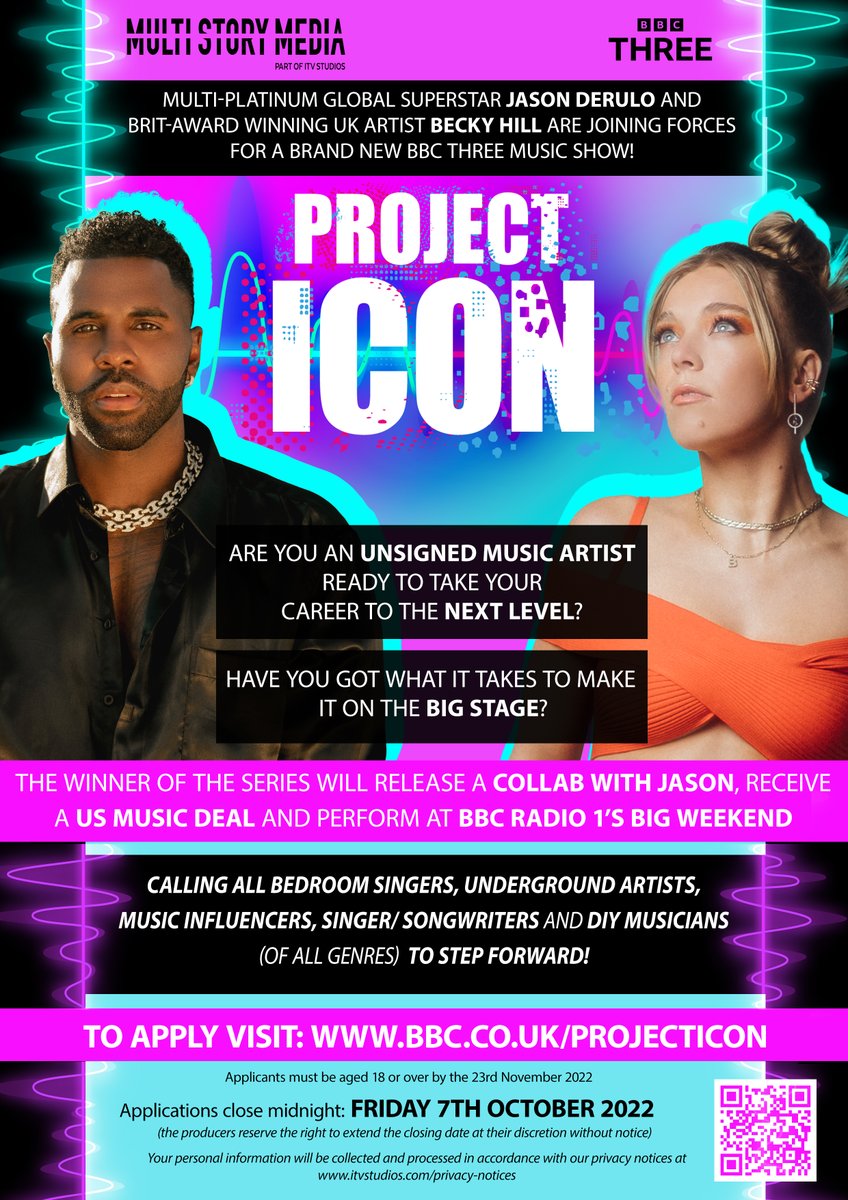 projecticoncast's tweet image. Jason Derulo and Becky Hill are joining forces for a brand new #BBC music show...Project Icon. For more information visit: bbc.co.uk/projecticon #singers #musicshow #music #song #projecticon