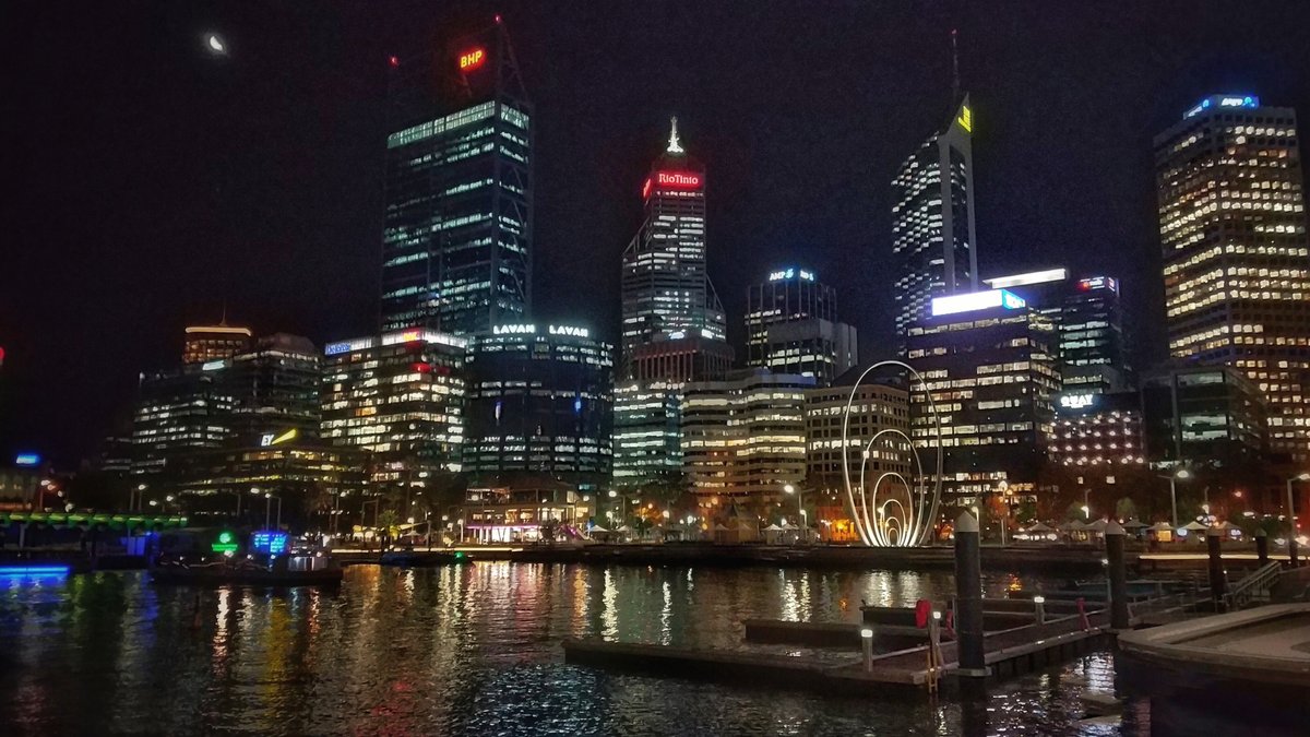 TuruhiCommunity's tweet photo. Panoramic view of Elizabeth Quay at Perth CBD at night is absolutely stunning. It is a waterfront precinct at the edge of the picturesque Swan River.

#perthcbd #australia #wanderlust https://t.co/u5xoK5P0YZ