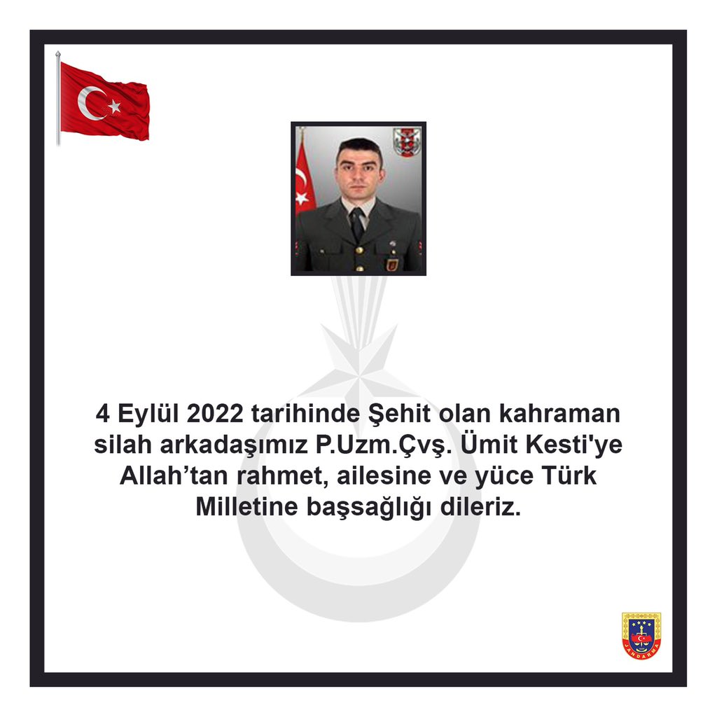 jandarma's tweet photo. Başımız sağ olsun.🇹🇷 https://t.co/28qfdZKxjV