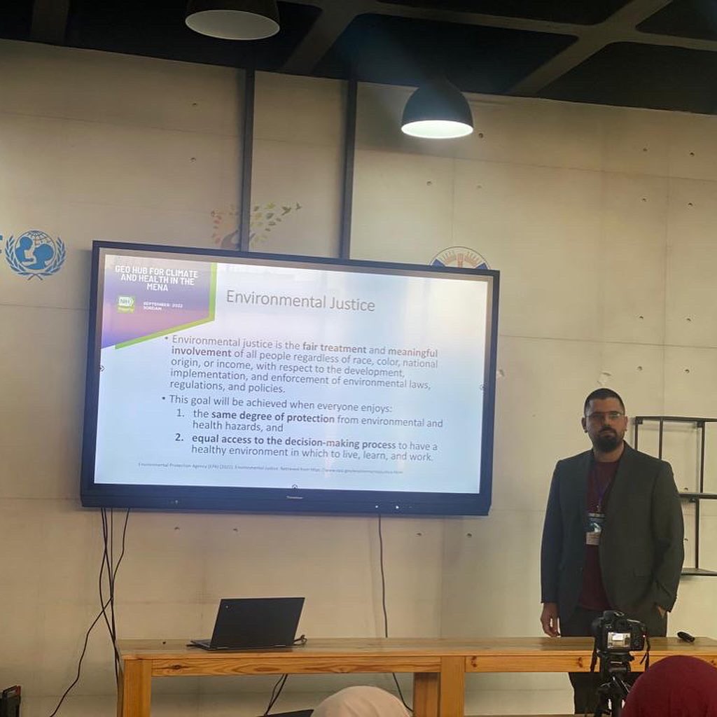 Director of the Public Health Department at FHS, Dr. Myriam Mrad, Professor of Environmental Sciences Dr. George Mitri and Instructor at the Public Health Department, Mr. Emile Whaibeh represented UOB at the launching of the Geo Hub for Climate and Health in MENA.

📍JUST, Jordan