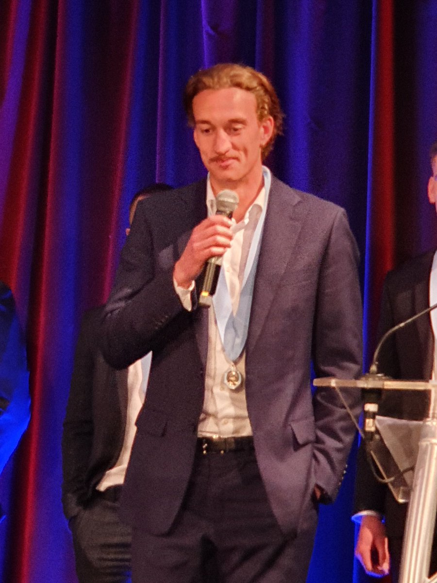 Congratulations to Jake Veale, winner of <a href="/AFLSydney/">AFL Sydney</a> Phelan Medal as best &amp; fairest in the Men's Premier Division. One of four joint winners.
Sadly Ned Campbell, who polled the most votes, was ineligible.
#PhelanMostyn