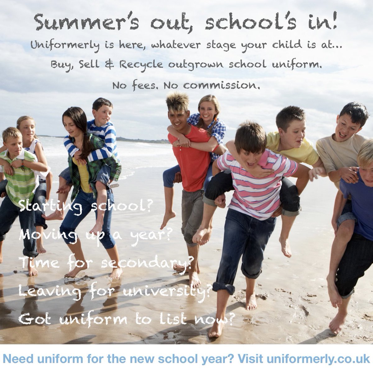 Here's to the new term! 

We hope all of your children have a fantastic one, whether they're just
starting, moving up or moving on!

If you’re still looking for school uniform or if you need any top-ups midterm give Uniformerly a try! 👕

#BacktoSchool2022 #SecondHandSeptember