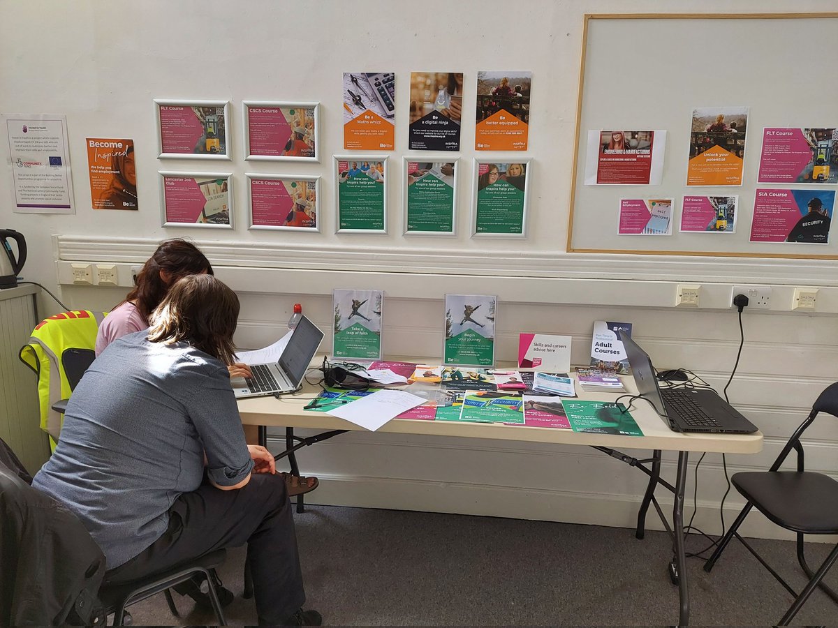 InspiraVicE's tweet photo. @inspiraforjobs Lancs job club up and running.  Working in partnership with employers in Lancaster and Morecambe to secure jobs! A big shout out to @InspiraNicolaS for getting this off the ground! #jobseekers #mondaythoughts https://t.co/qelxGDudiR