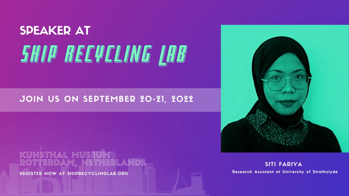 ShipRecLab's tweet photo. 🚨Welcome @sifar_91 as a speaker at the #SRLab! 🚨

Siti Fariya is the creator of DecommsPRO, an application to calculate risk-based cost and productivity in the maritime assets decommissioning process.

🗓️👉Join our event and learn more about this tool: https://t.co/LP2uemWEmr https://t.co/AQq9846NFs