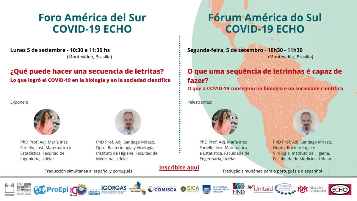 EchoUruguay's tweet photo. 🛑¡En una hora comenzamos el foro!
Nos acompañan @MaineFariello de #Fingudelar y @MirazoSantiago de @fmedoficial 

Inscribite aquí: https://t.co/CcWJl8Ej8B

Nos encontramos! 🤗 https://t.co/7RGlNJqlhQ