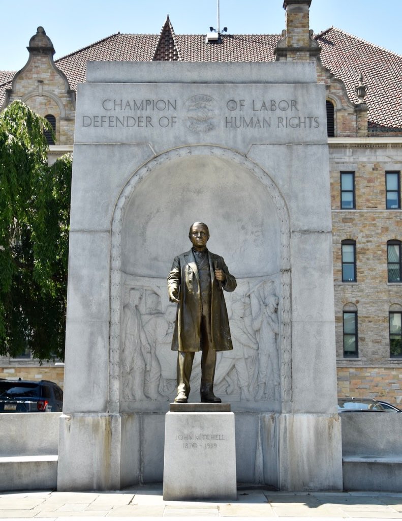 Happy Labor Day Cavaliers!

This is a statue of the great leader of the United Mine Workers John Mitchell.  It is at courthouse Square in Scranton.