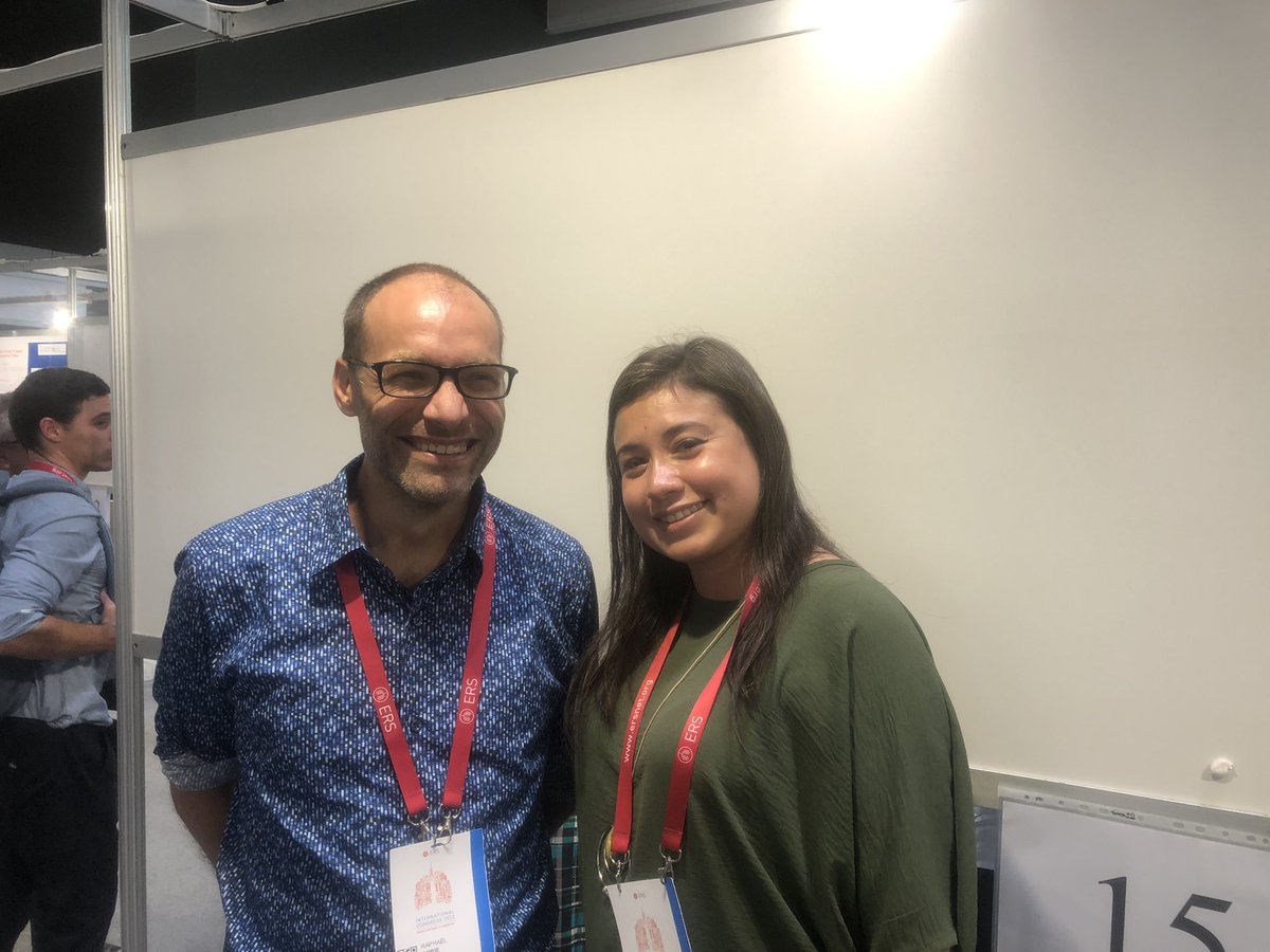 PilarRiveraOrt1's tweet photo. Very happy to have met Rafael @RaphaelBorie in person and to have seen Bruno @bruno_crestani again 🧬🫁 #ERS2022 Barcelona 🇪🇸 
#RareDisease #ILD #genetics #FamilialPulmonaryFibrosis #telomeredysfunction 🇬🇧 🇫🇷 https://t.co/sb4H8rFh1z