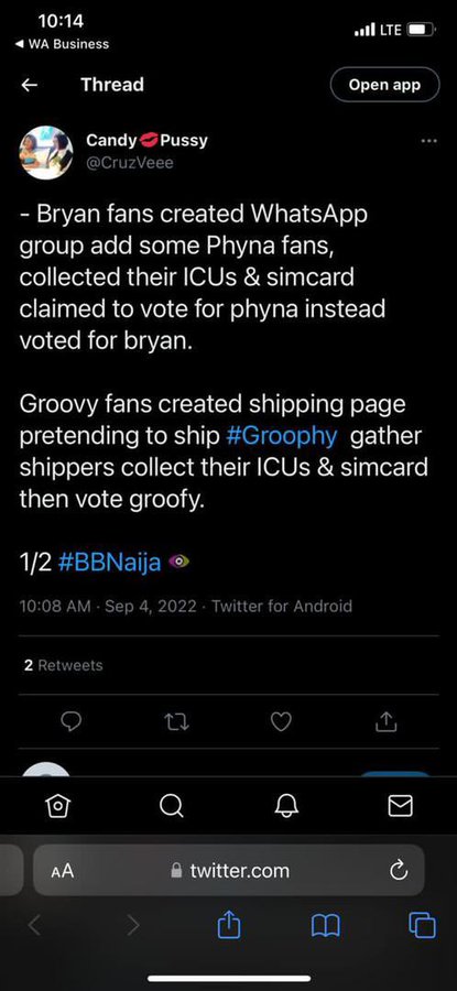 hardeesar27's tweet photo. Phynation please beware of this 
#Phyna𓃵
#Bbnaija https://t.co/ISKhdBP59d