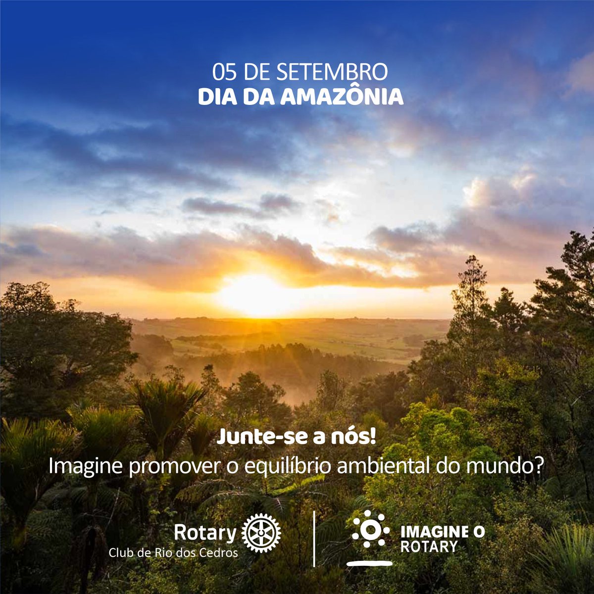 diarioderiodos1's tweet photo. 05 DE SETEMBRO - DIA DA AMAZÔNIA
O Dia da Amazônia é comemorado com o objetivo de celebrar a importância desse bioma para o Brasil e também fazer uma conscientização acerca de sua preservação.
#DiárioDeRiodosCedros
#Distrito4652
#RotaryBrasil
#ImagineORotary
#DiaDaAmazônia https://t.co/5IERLeMOX7
