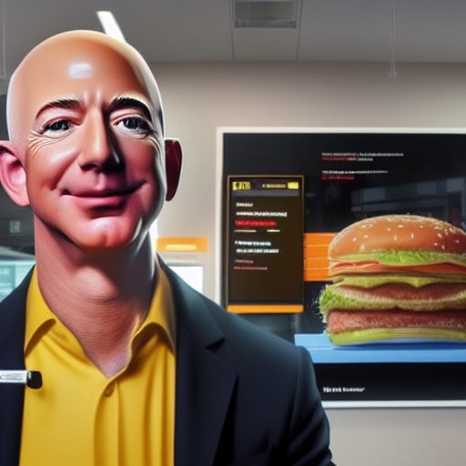 AI_introvert's tweet photo. "Fast Food Worker" - made with @NightCafeStudio 

Just seen at McDonald's 
@Greenbackd @acquirersx

https://t.co/HSU4mYseQ0

#aiart #nightcafe #digitalart #bezos #fastfood #fastfoodworker #recession #recessionindicator https://t.co/xhDvWNayCK