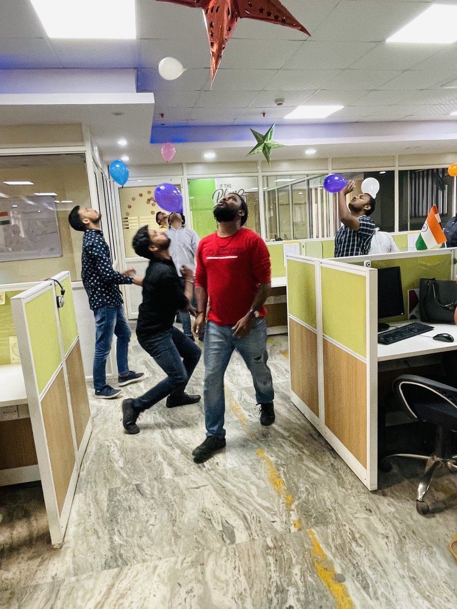 SourceSoftSol's tweet image. We do not want any specific reason to have fun, we can squeeze joy out of anything. We had a fun activity today, to energize ourselves for the whole week. Here are the glimpses of #sourcesoftsolutions people having fun and winning.
#MondayFun #OfficeGame #OfficeFun #MondayVibes