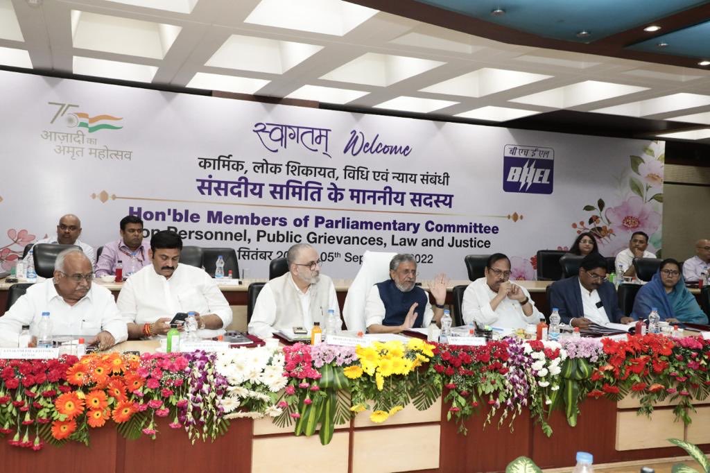 SushilModi's tweet photo. Presiding a Parliamentary Standing Committee meeting at BHEL HQ ,New Delhi https://t.co/6yGu0RheGm