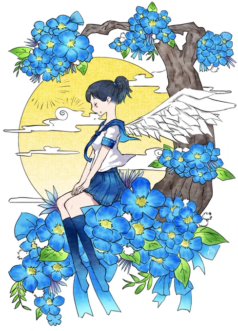 オリジナルお絵描き。『束の間の休息』 