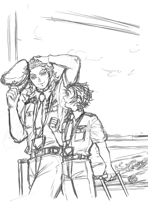 🔥🎴✈️に頭がおかしくなるほど興奮して昨夜勢いで描いたけれどもどっちにしようか決まらなくてお蔵入りになりそうでござる😇 