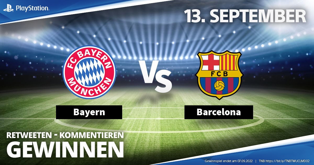 Wir verlosen 1x2 Tix für das UCL-Spiel FC Bayern vs. FC Barcelona. ⚽️

Antwortet mit #PSWIN, warum ihr dabei sein wollt!