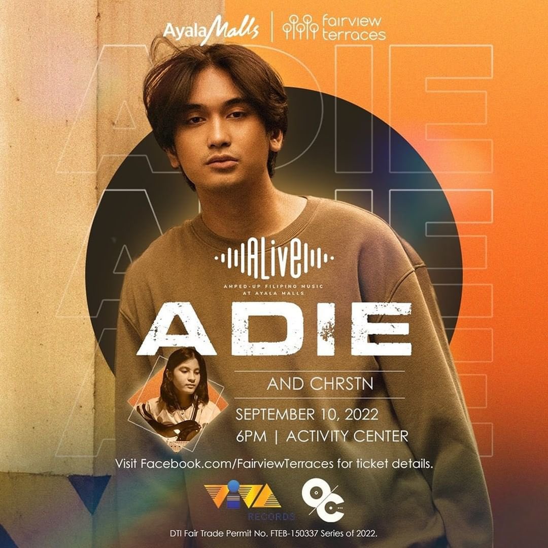 Tinatangi ko, magkikita kita na tayo sa Fairview! ✨

<a href="/Adadieee/">Adie</a> and <a href="/gelly_tinn/">Chrstn</a> LIVE at Ayala Malls Fairview Terraces this Saturday, Sept. 10! Visit their FB/IG page for more details! 

#Adie #Chrstn #OCRecords