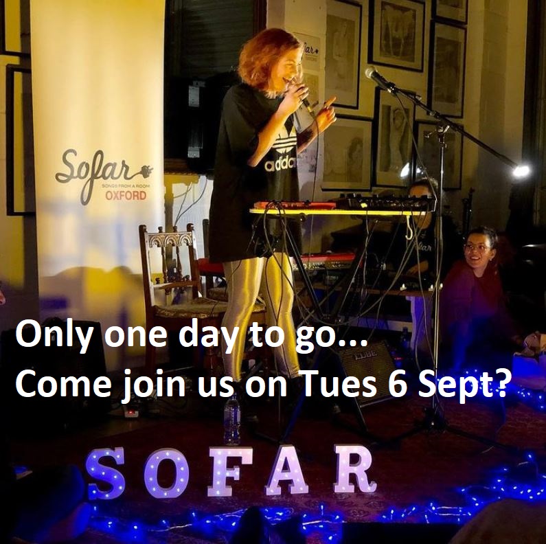 Come join us for on Tues 6 Sept? We've got four amazing acts playing, and at one of our favorite venues in Oxford, and we can not wait! More info and final tickets: sofarsounds.com/cities/oxford

Photo of the the brilliant <a href="/_gracesavage/">Grace Savage</a> wowing us at a previous Sofar Oxford