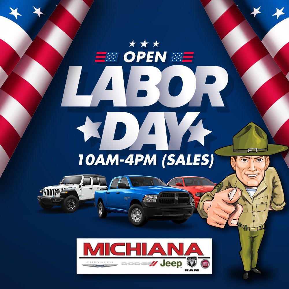 Come See Us Today and Get Approved at #Michiana! #Chrysler #Dodge #Jeep #RamTrucks #Fiat #FCA #Stellantis #Mopar #CreditAmnesty #Approved #LaborDay #LaborDay2022 #LaborDaySale 🇺🇸🔥