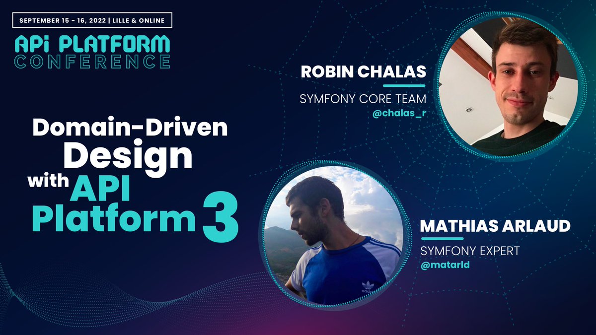 chalas_r's tweet image. Come and see how #APIPlatform v3’s redesign eases tactical modeling from #DDD building block patterns. 
It’s in Lille &amp;amp; online, September 15-16 with @matarld and I.

api-platform.com/con/2022/