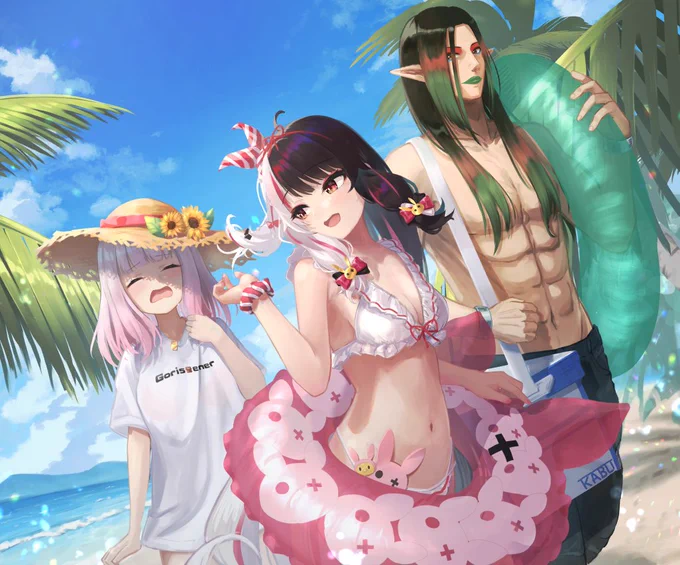 夏(株)#れなの鳥っくあーと #しいなーと #お花畑青空大写生大会 
