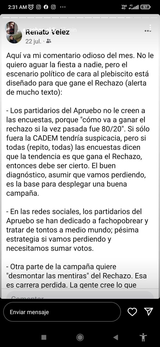 igmardonesb's tweet photo. Me robé esta texto desde instagram. Muy buen análisis escrito en julio de este año. https://t.co/xCB8K3StmX