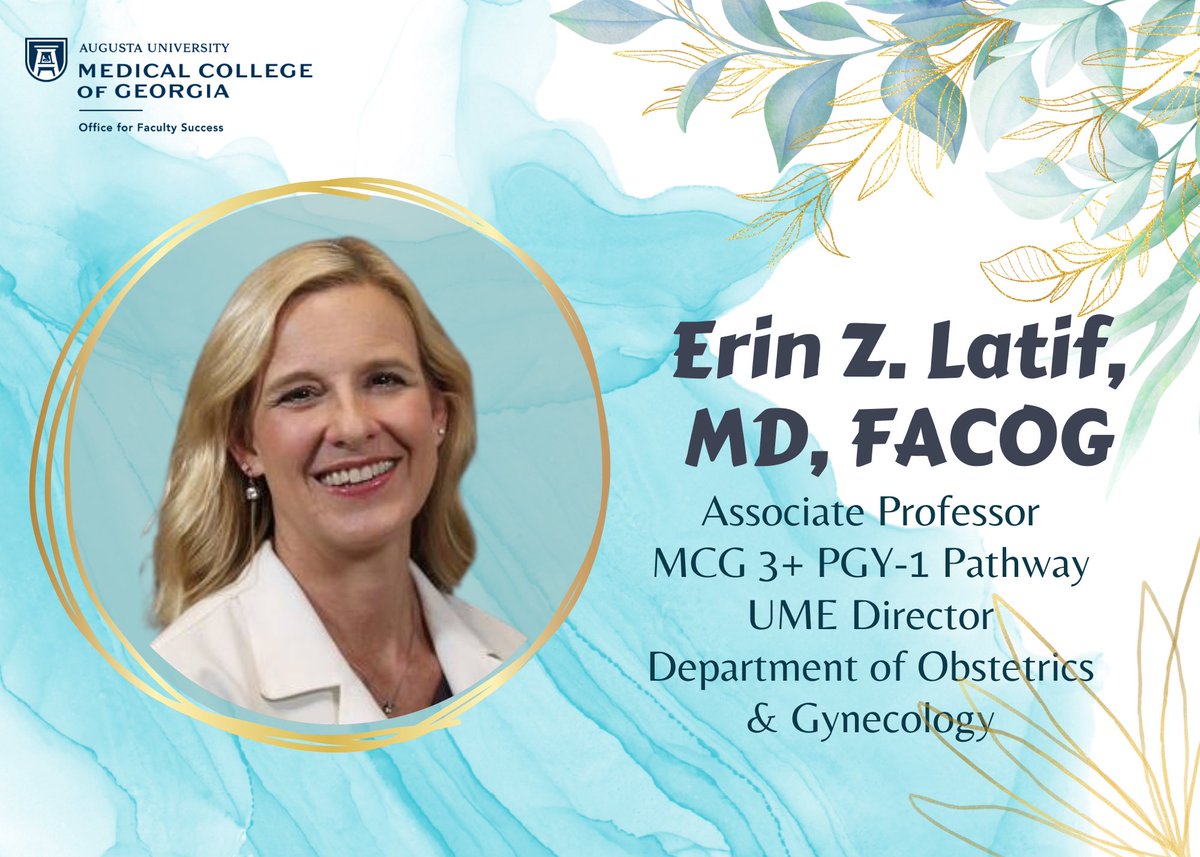 Happy Women in Medicine Month 2022! Celebrate with us by sharing women at AU/MCG who inspire. Today we honor Dr. Erin Latif, an obygyn superwoman and educational leader!  <a href="/MCG_AUG/">MCG</a> #WIMMonth <a href="/MCGanesthesia/">MCG Anesthesia</a> <a href="/MCG_Surgery/">MCG Surgery</a> @mcg_gwims <a href="/MCG_GME_DEIH/">MCG GME DEIH Sub-committee</a> <a href="/McgObgyn/">MCG OBGYN Residency Program</a>