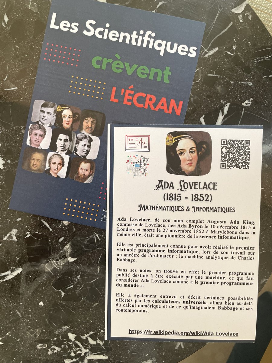 AlgoMaths's tweet photo. [Gamification] « Les scientifiques crèvent l’écran » pour appréhender en rituel l’histoire des mathématiques et de l’informatique à la manière d’un « Qui est-ce ? ». Petite surprise en flashant le QR-Code. @IRFAEFEPO @aefeinfo #Rentree2022 #IA https://t.co/My3zuA8HHL