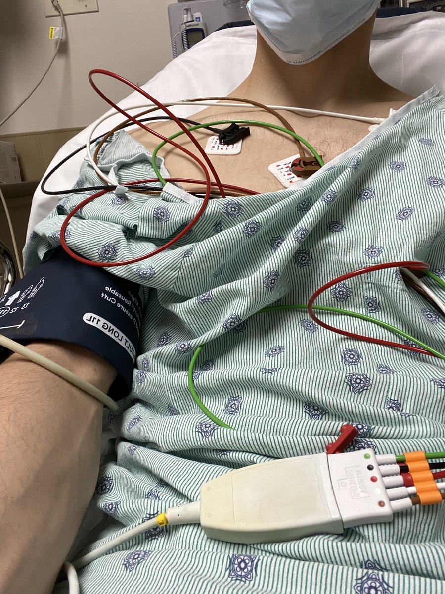 ddofinternet's tweet photo. In the hospital with a mystery illness. Very exciting. Look at all these wires. https://t.co/1Ui6gxpbY1