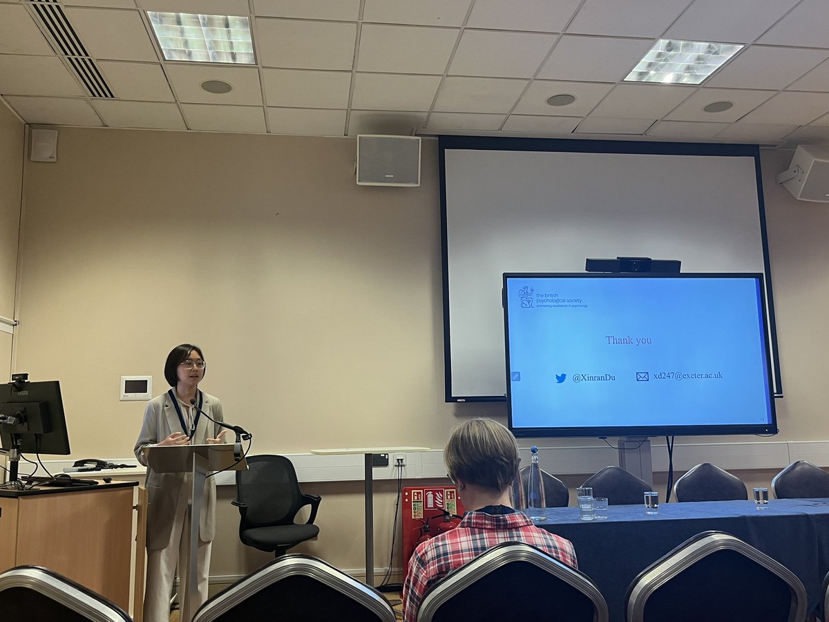 Shelley_McKeown's tweet photo. Really interesting talk at #spsconf by @XinranDu exploring the mediating effects of felt understanding on the relationship between social identity and well-being. @realandrewliv https://t.co/cBkNwZocRK