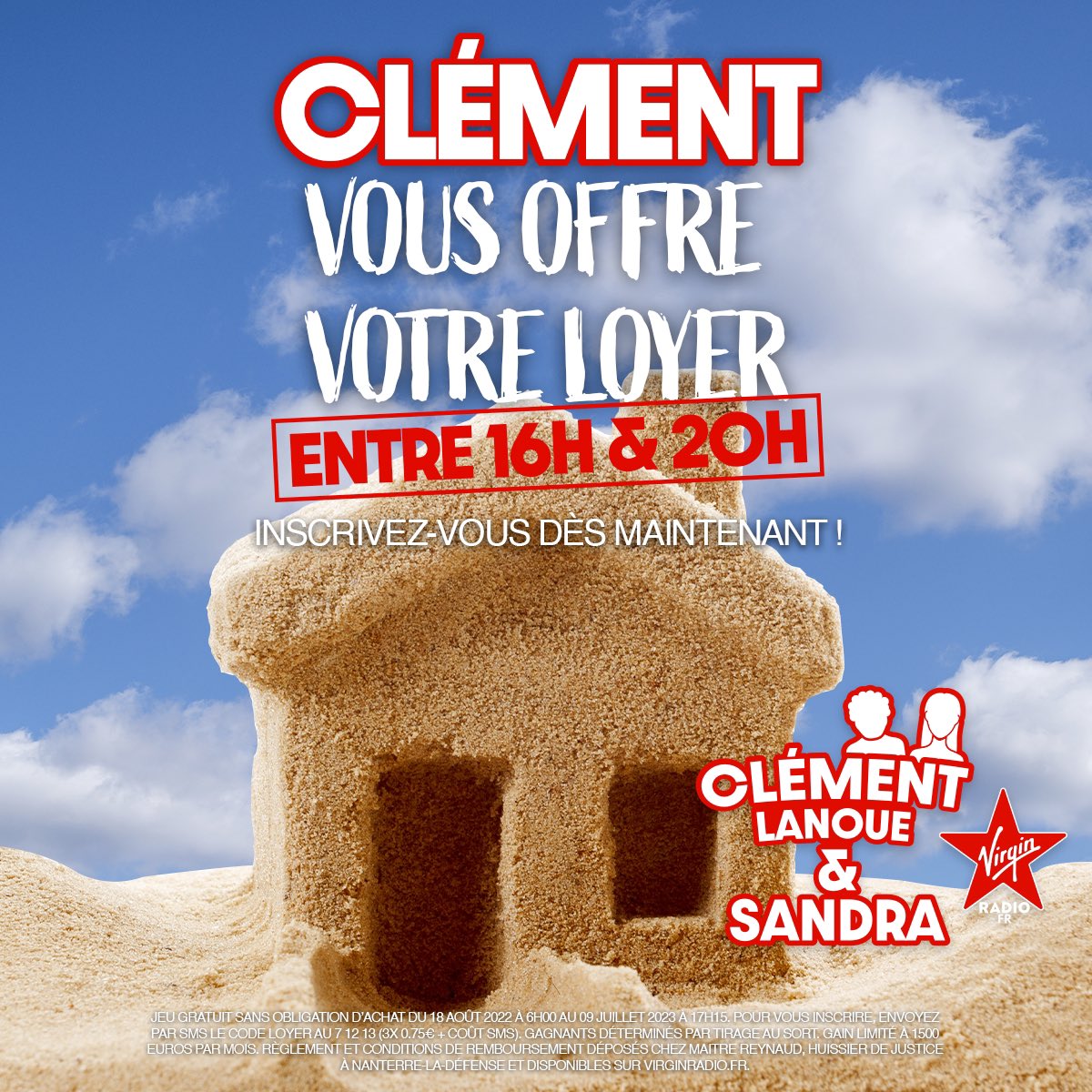 clementetsandra's tweet photo. RDV entre 16h et 20h avec @ClemLincruste et @SandradelaRadio !
1 mois de loyer a gagner chaque jour ! 🤩

Pour jouer envoyez le mot « LOYER » par sms au 7 12 13 ! 🤞🏼🍀

3x0,75€ + prix du sms https://t.co/ptyG0xkXqW