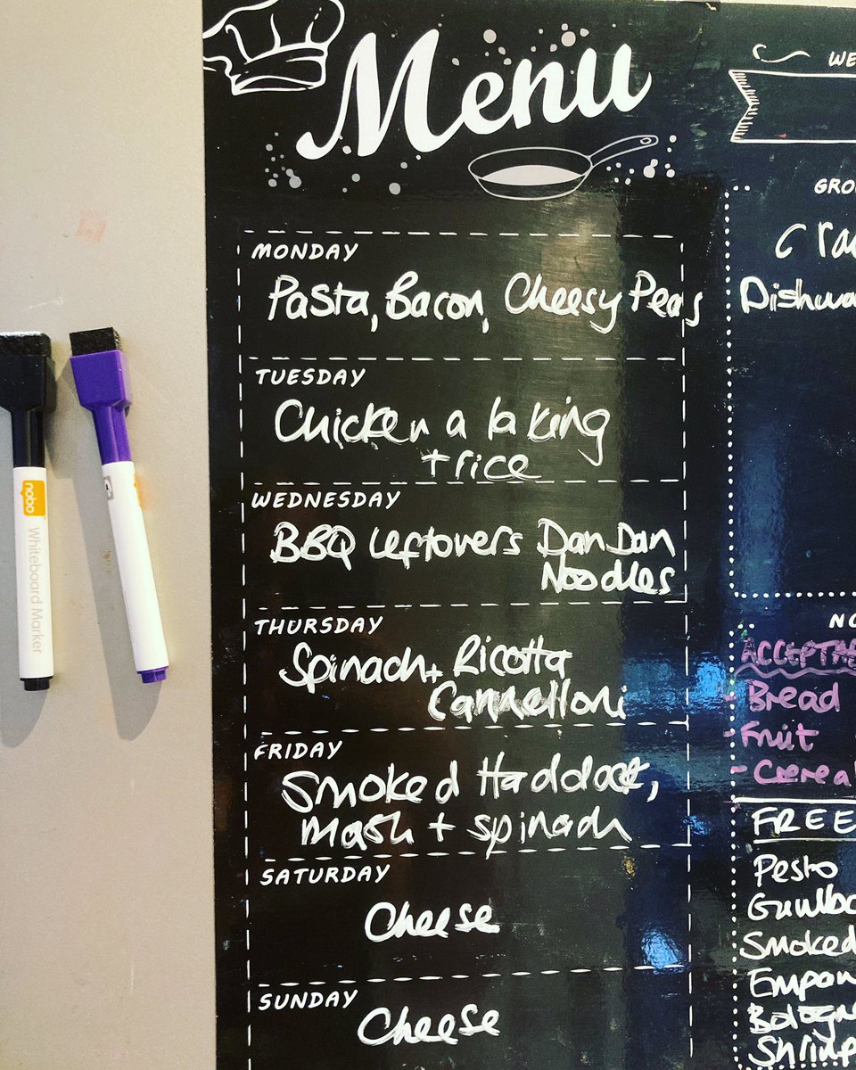 Brucey1's tweet photo. This week’s #menu, for those who care! As for the weekend, #IYKYK 🧀 #food #weeklymenu #magneticmenumum #lovefoodhatewaste https://t.co/L0Ly9UbVjP
