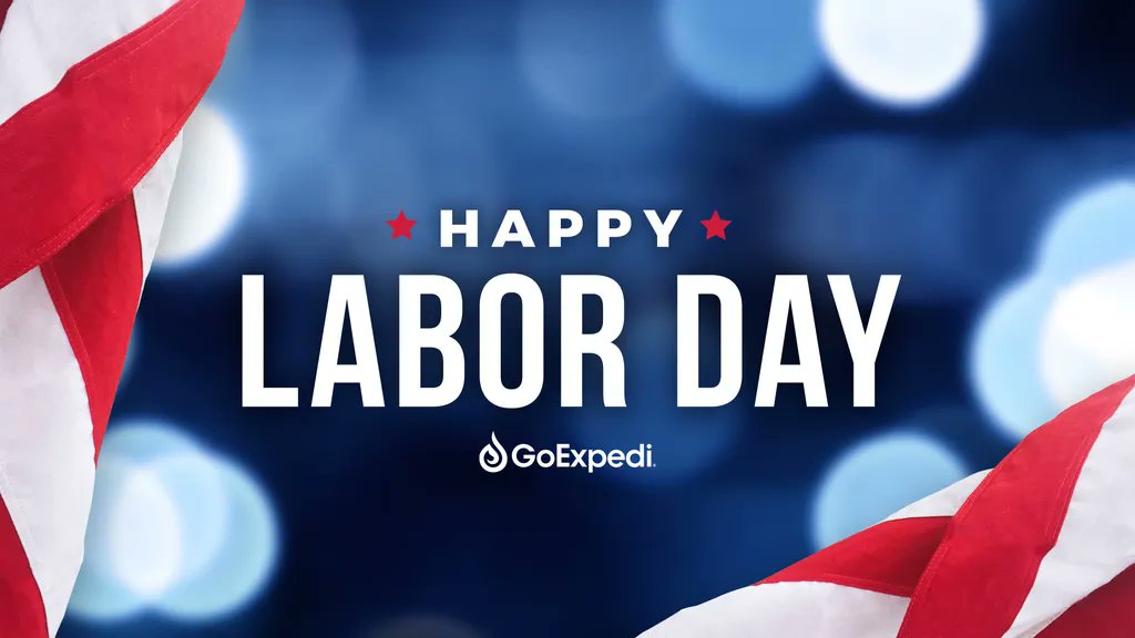 goexpedi's tweet photo. Happy Labor Day from GoExpedi! This Labor Day, we would like to recognize our amazing team of hard working employees for consistently exceeding our expectations. We would not be the company we are today without you! #laborday https://t.co/taGW4mshDE
