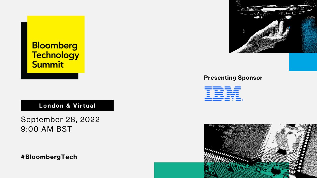 BloombergLive's tweet photo. Join us for a full day of conversations focused the future of digitization, transportation, crypto, automation, and more at the #BloombergTech Summit. We’re live in London with @IBM starting at 9 AM BST! https://t.co/hXApPRXxc2 https://t.co/S0ucLGQlsC